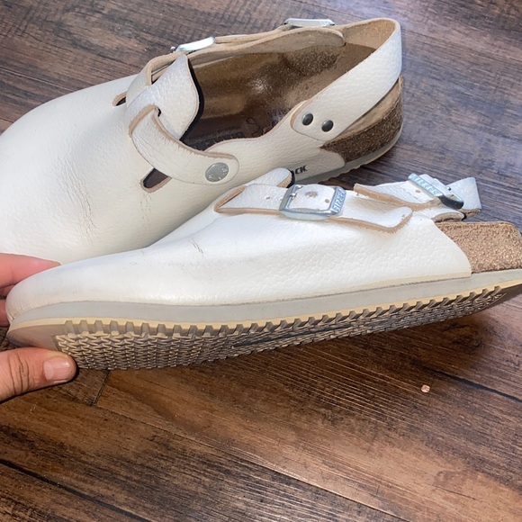 Birkenstock Cream Mules & Clogs - Picture 12 of 16